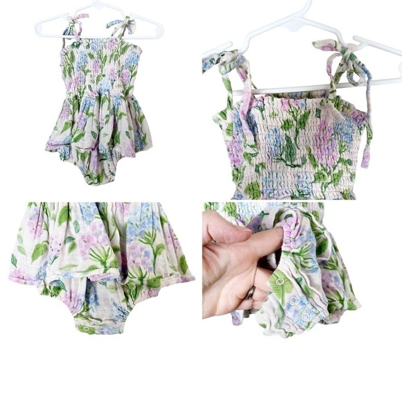 ANGEL DEAR Organic Cotton Muslin Floral Baby Girl Set - Picture 3 of 9
